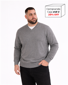 I8101 - Sweater Escote V TALLE ESPECIAL